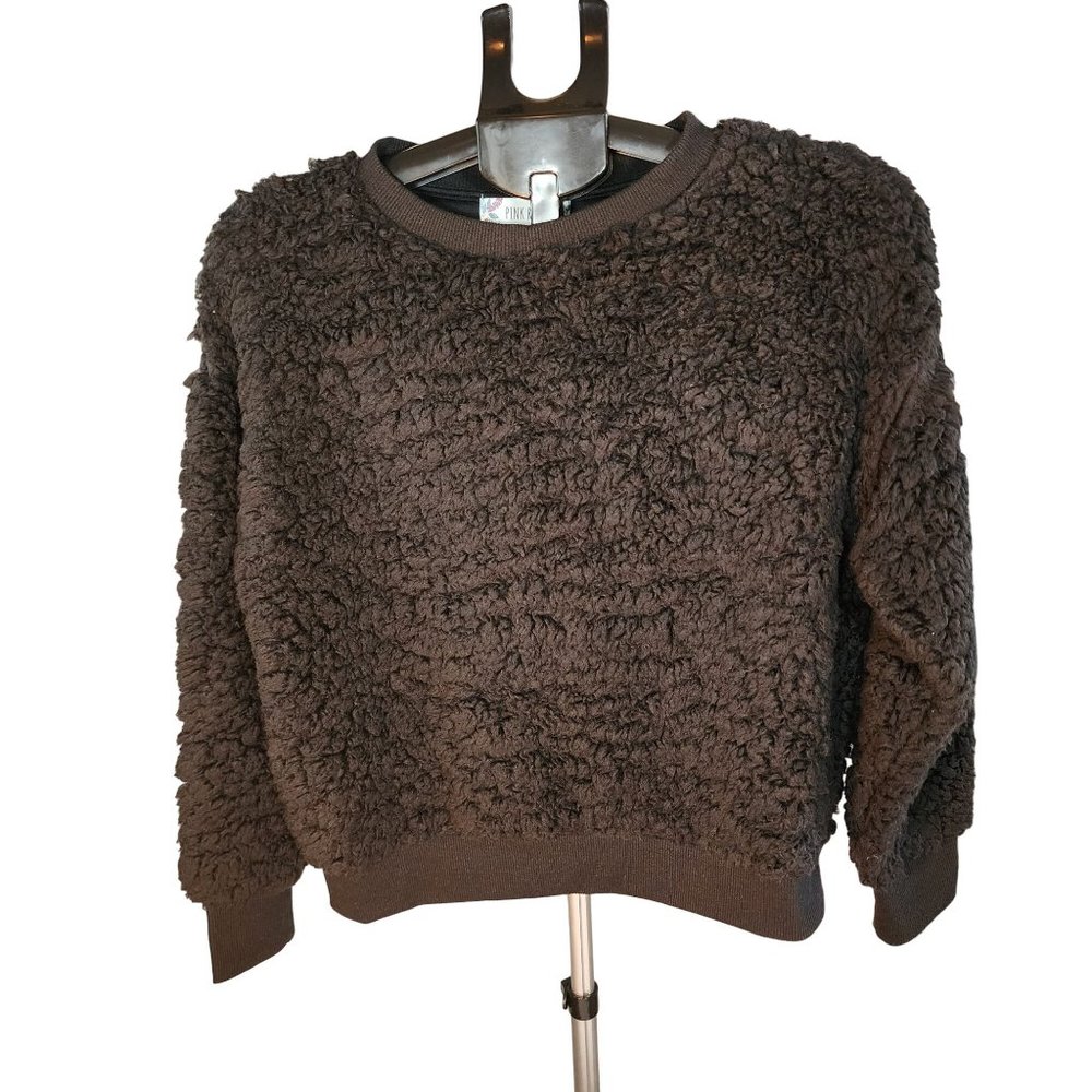 Pink Rose Womens Black Crew Neck Pullover Sweater Size Small NWT‎